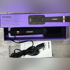 Amika Double Agent 2-in-1 Blow Dryer + Straightening Brush